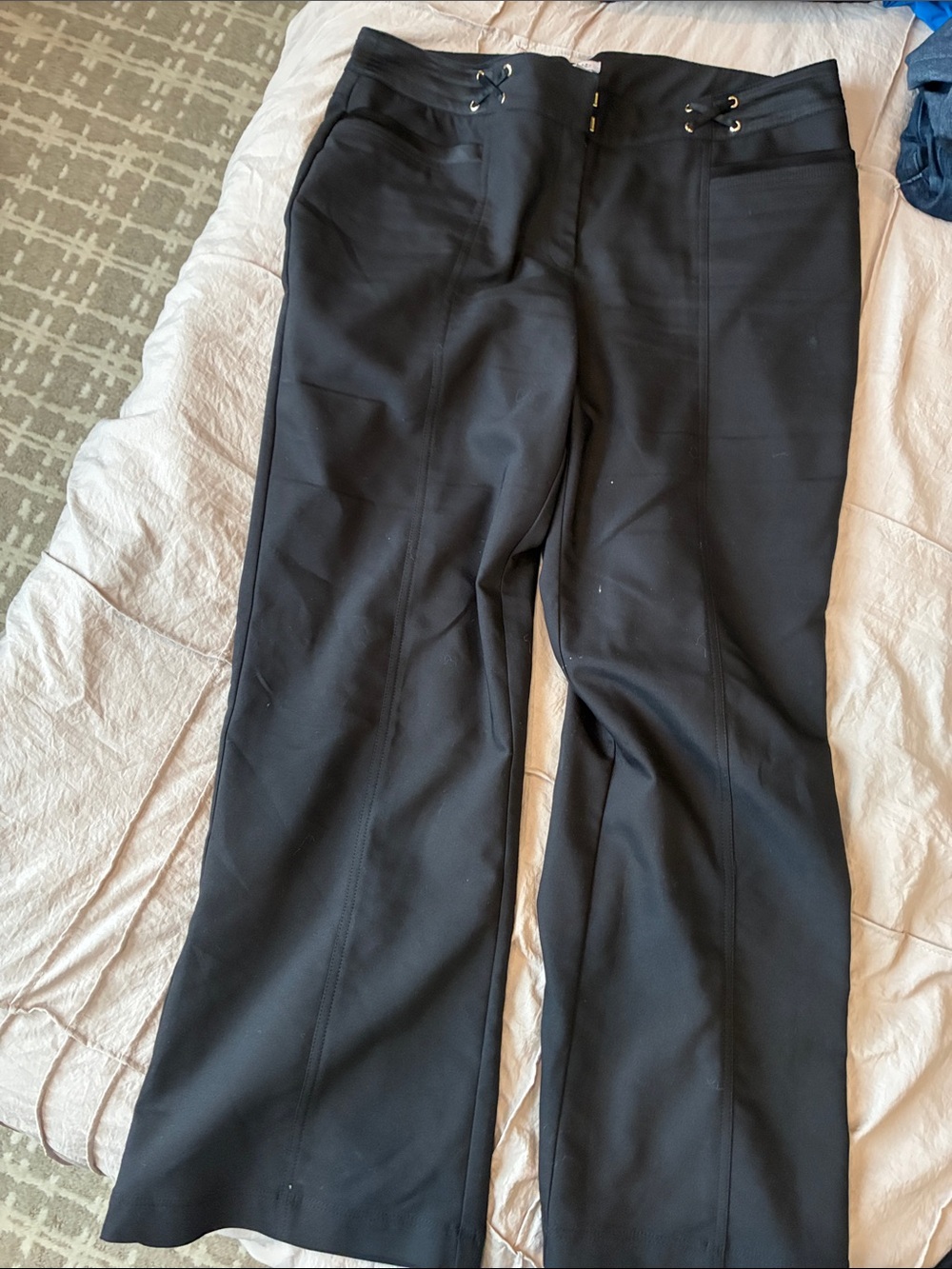 Cache Black Wide-Leg Dress Pants